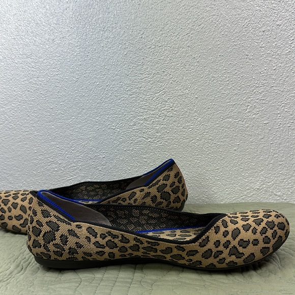 Rothy's The Flat Spotted Leopard Womens 10 Shoes Tan Brown - Picture 4 of 8